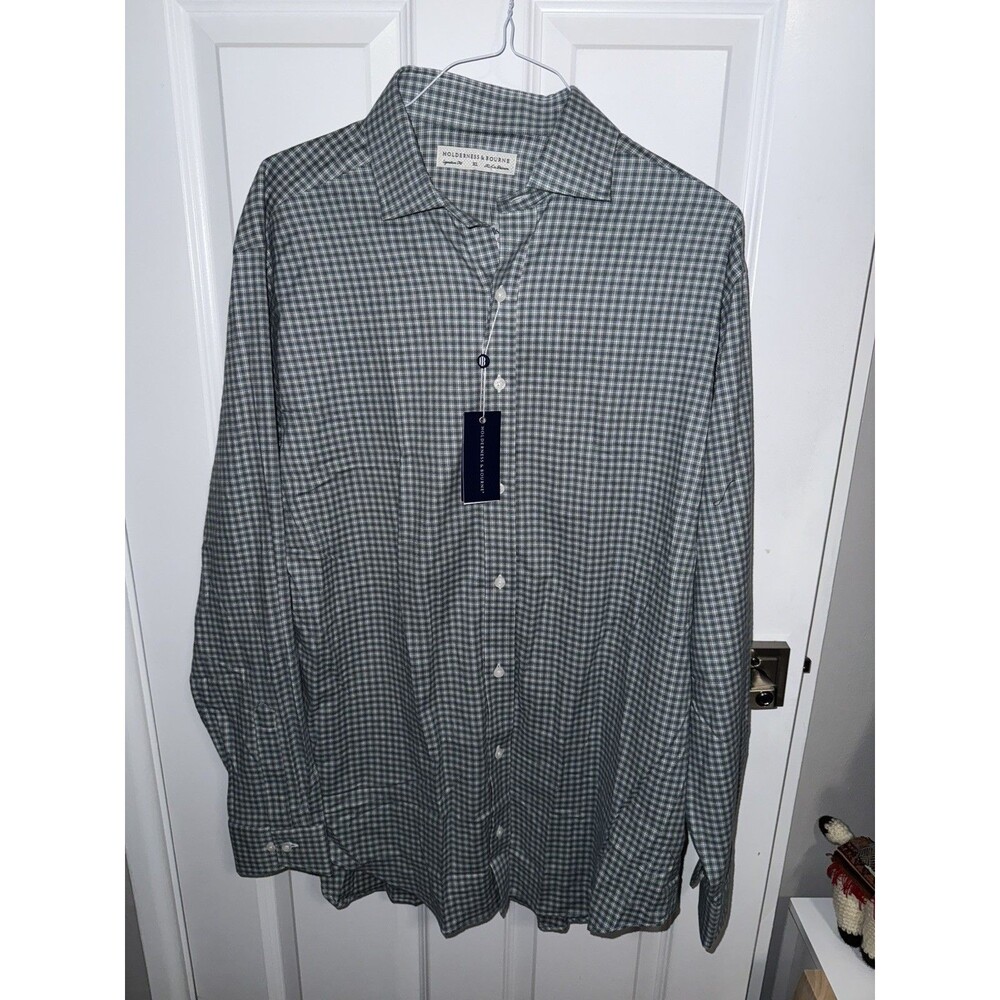 Holderness & Bourne McColl Button Down Shirt Men's XL Signature Fit Plaid NWT